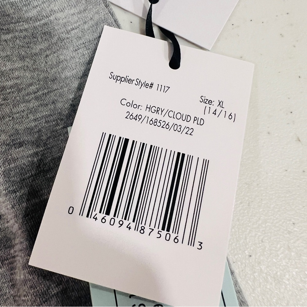 Calvin Klein Gray boys gray blue t-Shirt pajama top XL NWT - Picture 5 of 5